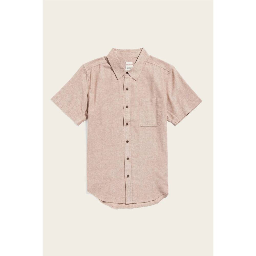 NEW BRIDGE & BURN men's malcolm shirt in rust chambray